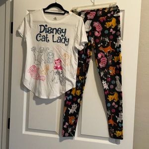 Disney Cats shirt and leggings